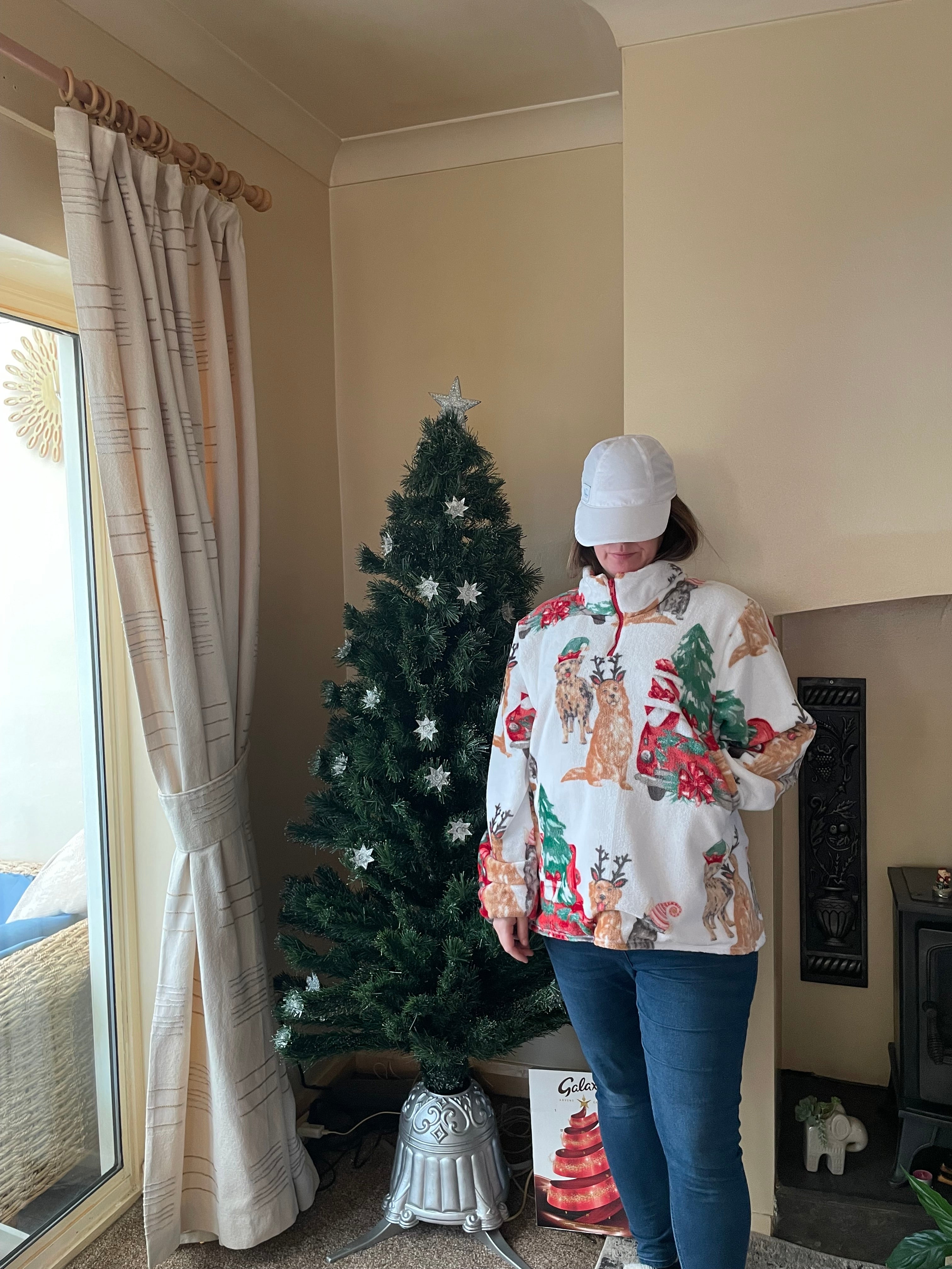 Dog christmas cuddle fleece.